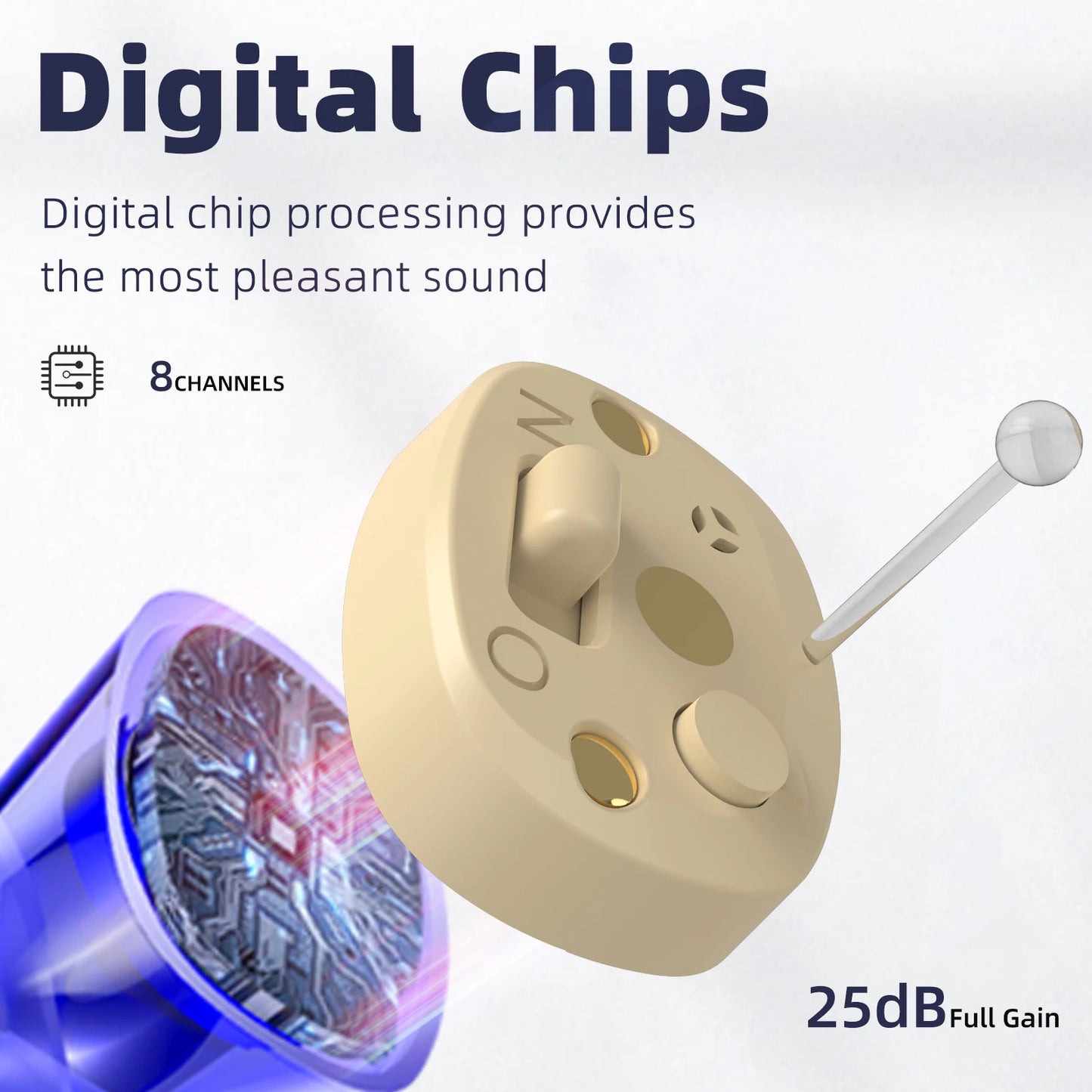 Lumora Life hearing device highlighting noise reduction technology